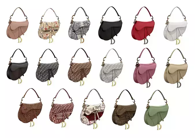 Dior Saddle Bag 3D Model Collection