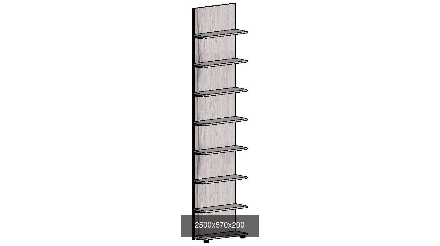 wardrobe set shelving unit with two shelves 3D Model Collection_12