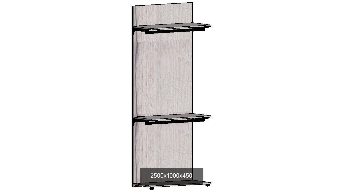 wardrobe set shelving unit with two shelves 3D Model Collection_32