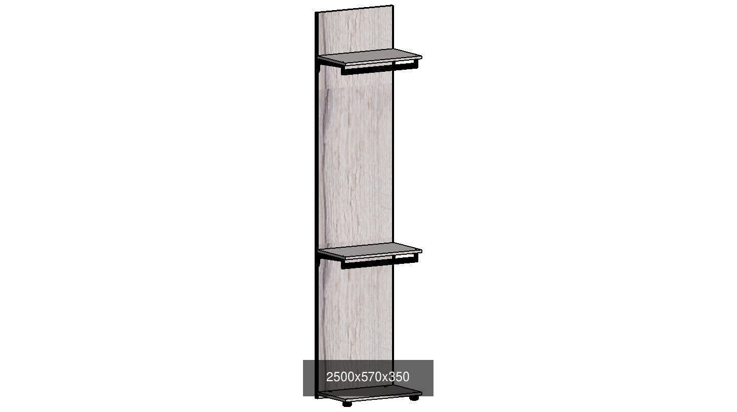 wardrobe set shelving unit with two shelves 3D Model Collection_26
