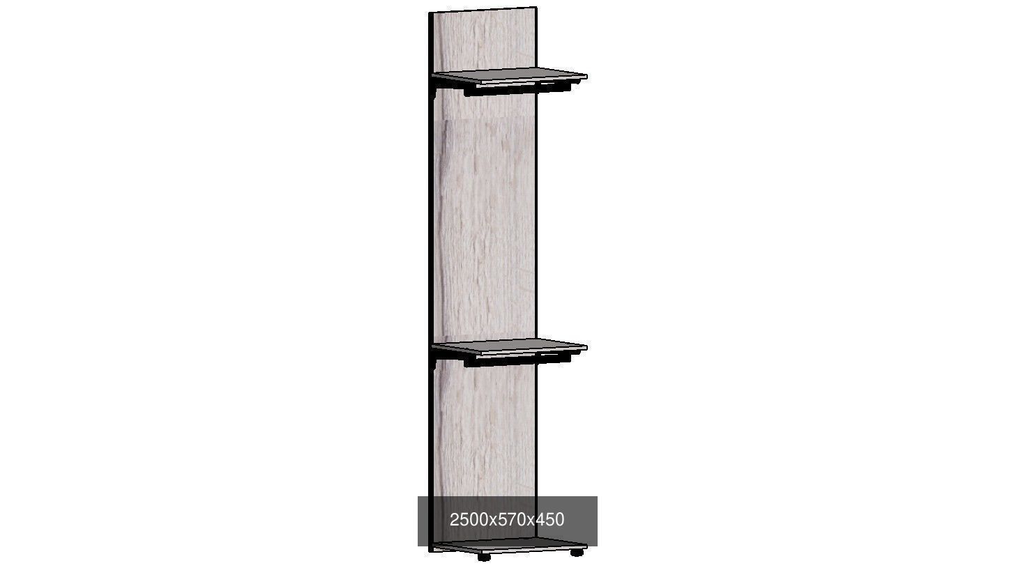 wardrobe set shelving unit with two shelves 3D Model Collection_31