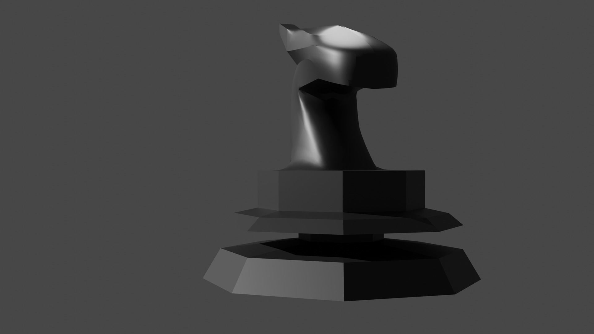 Chess set piece Low-poly 3D model_8