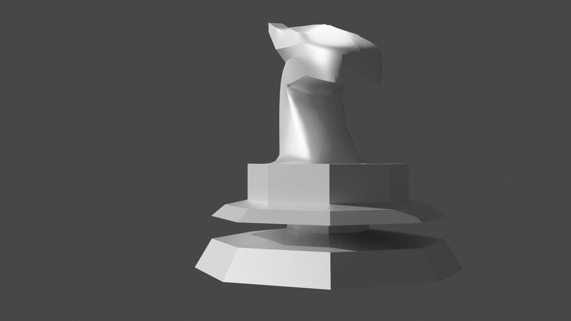 Chess set piece Low-poly 3D model_7