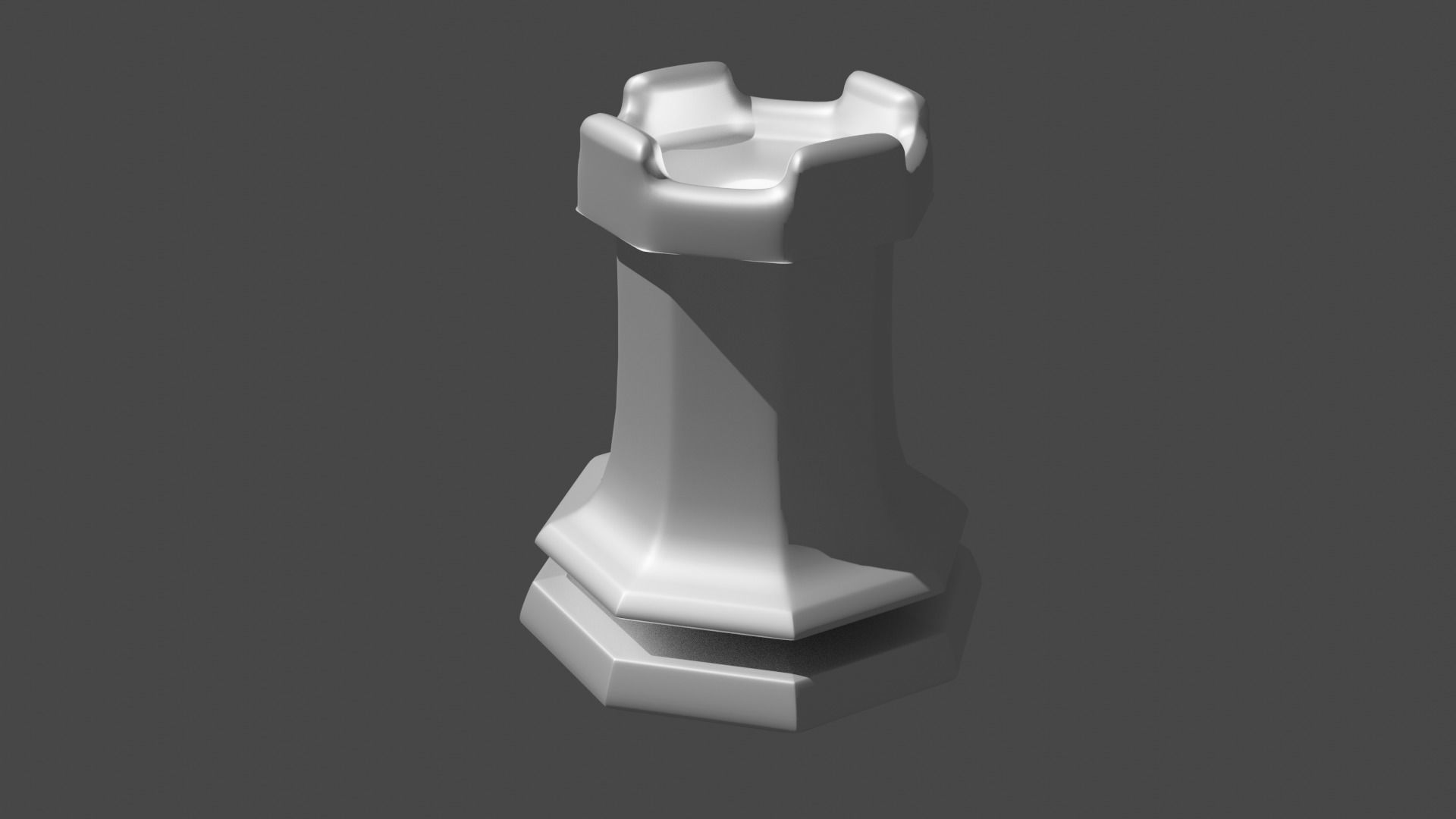 Chess set piece Low-poly 3D model_9