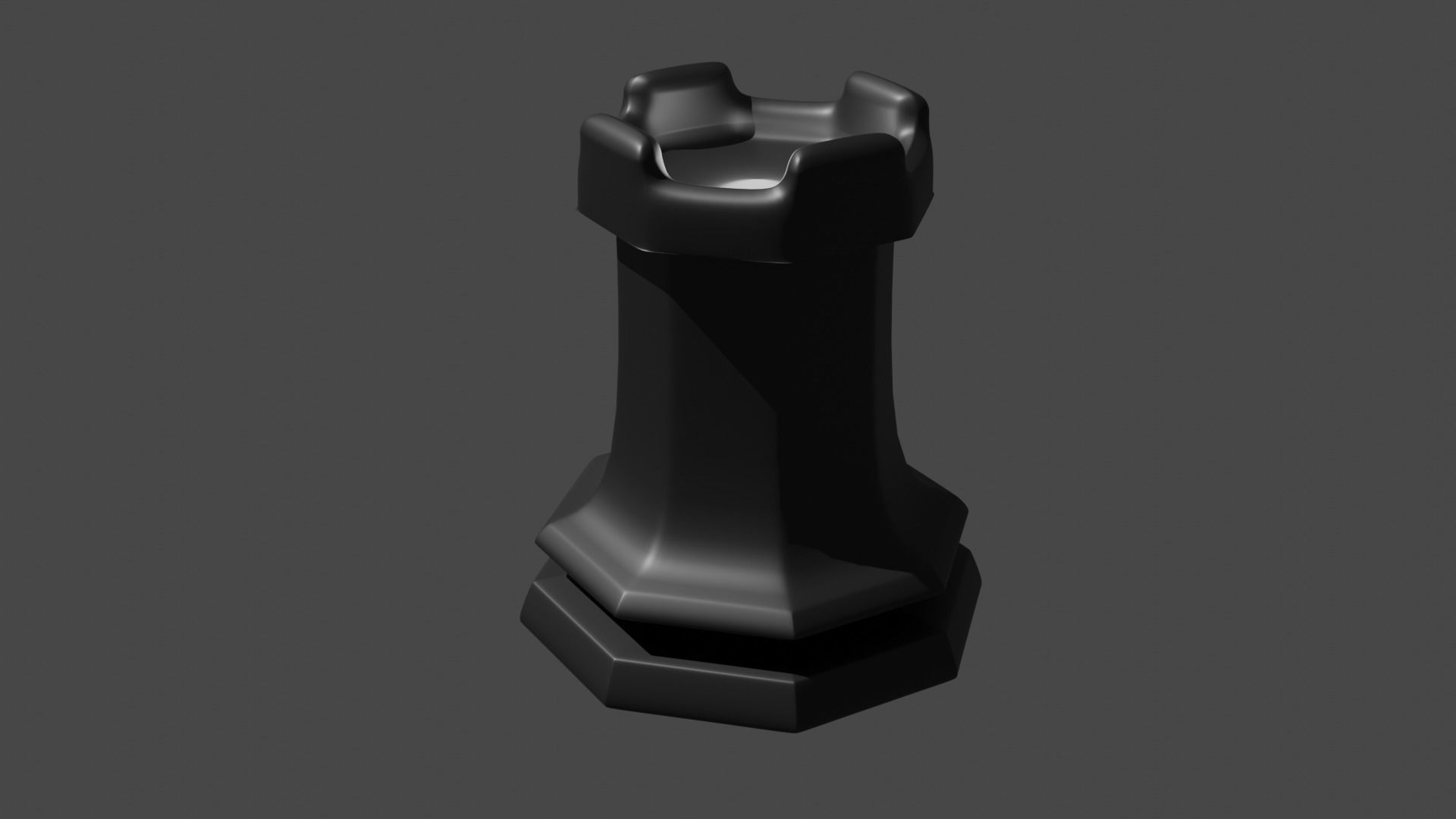 Chess set piece Low-poly 3D model_10
