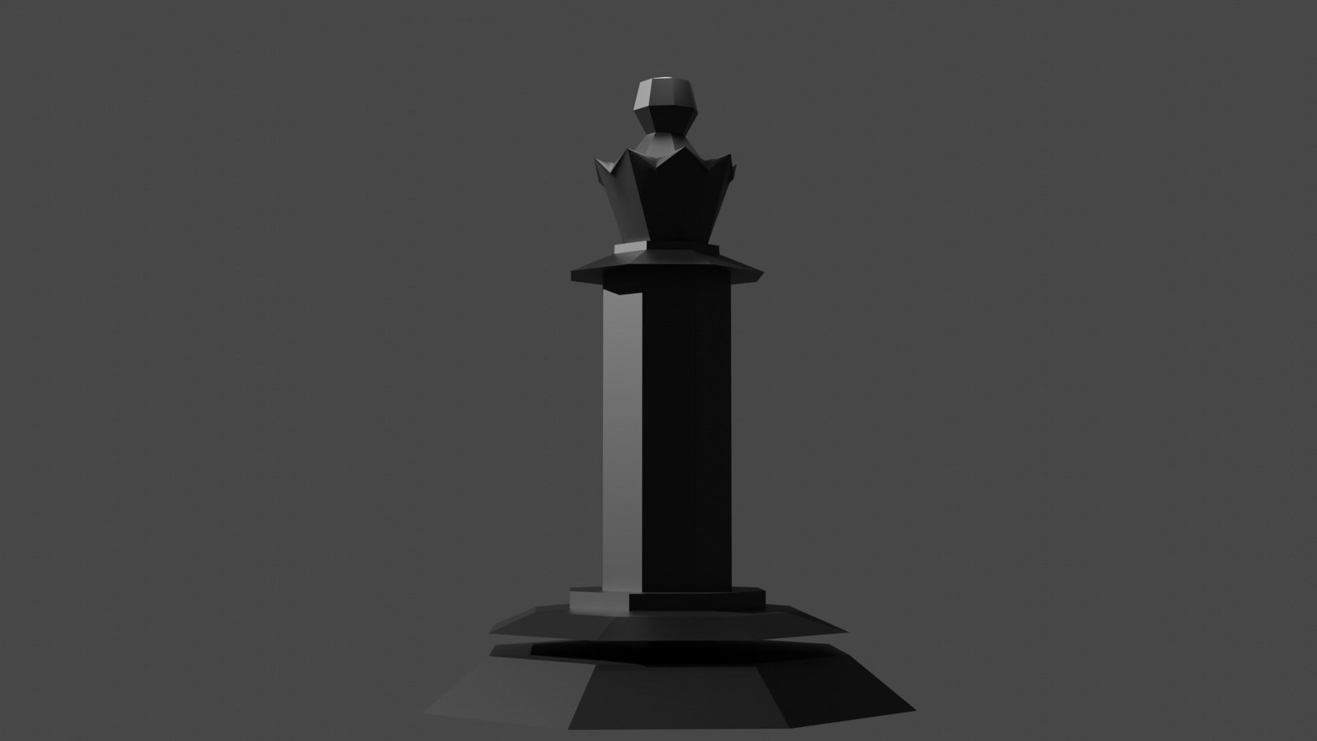 Chess set piece Low-poly 3D model_4