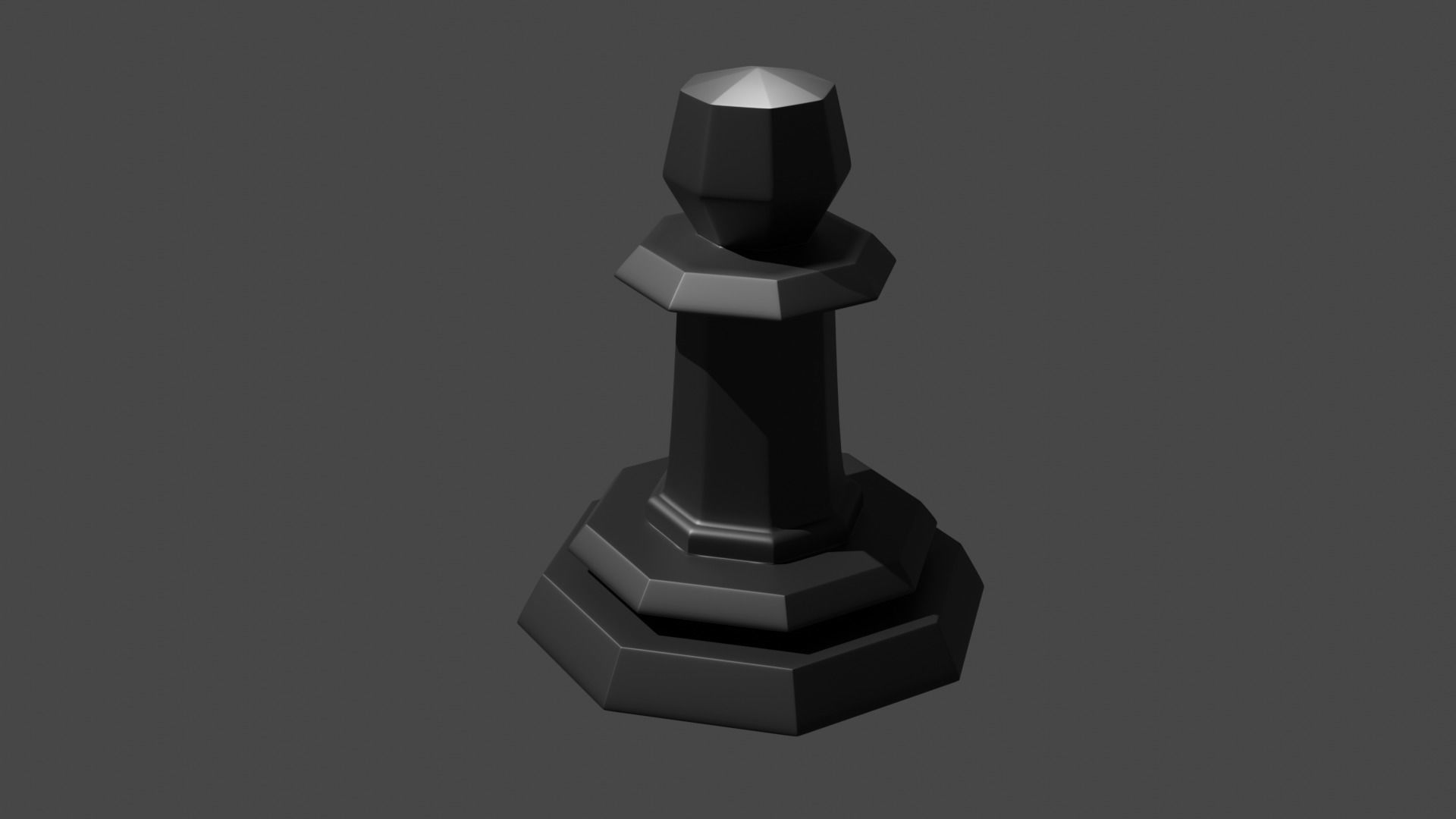 Chess set piece Low-poly 3D model_12