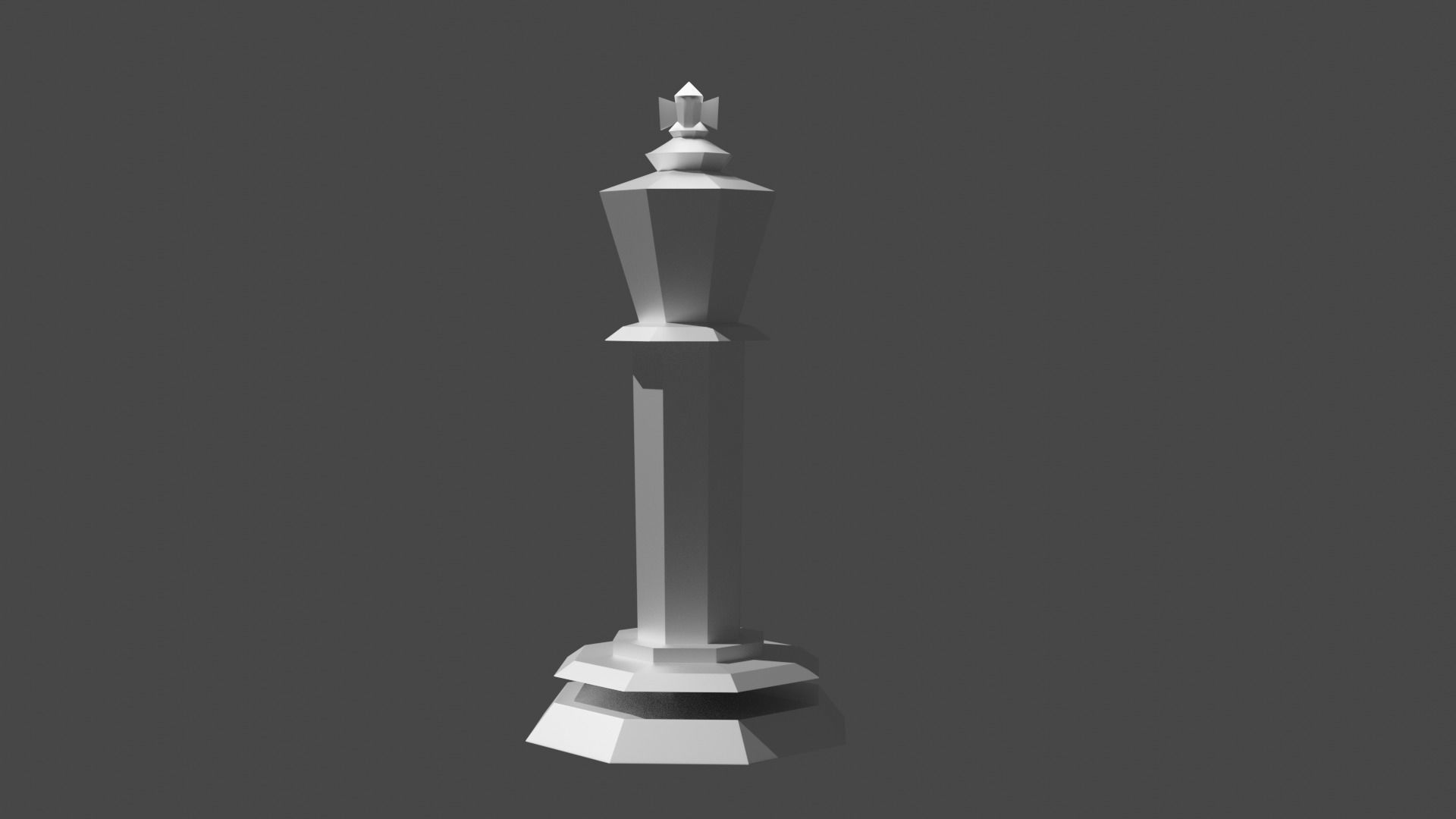 Chess set piece Low-poly 3D model_1