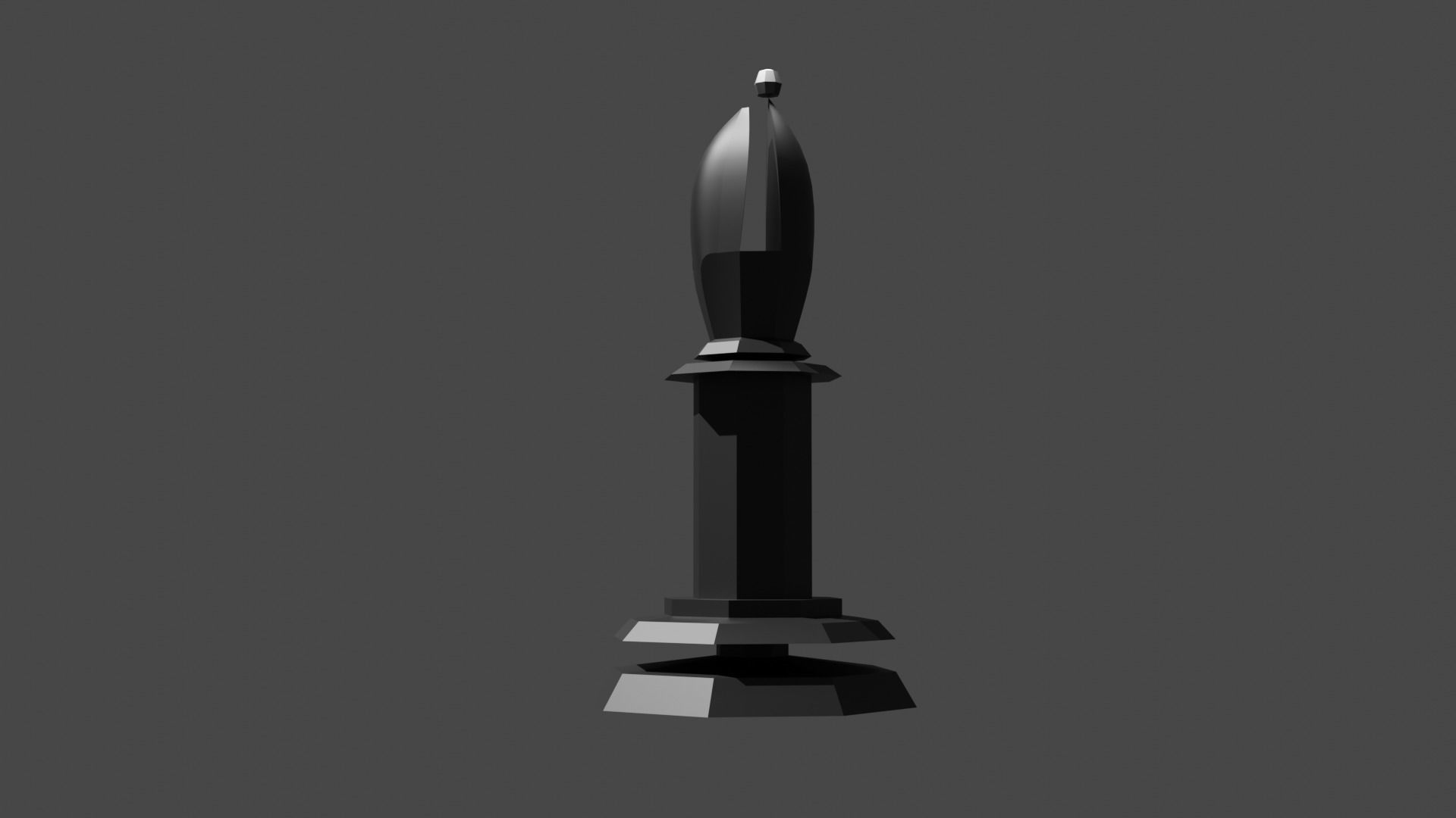 Chess set piece Low-poly 3D model_6