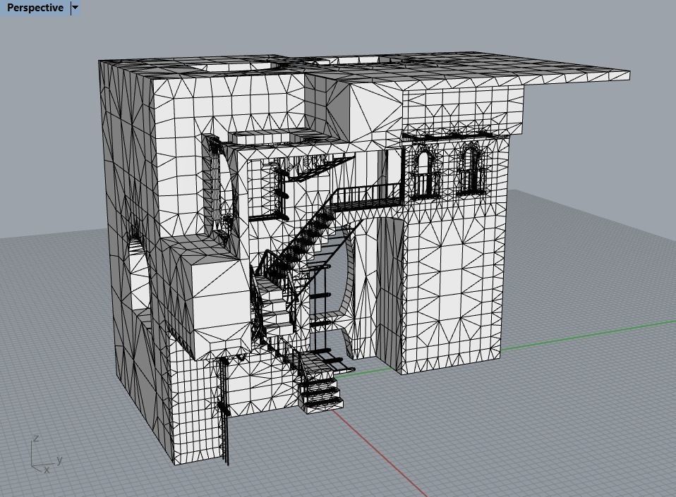 M C Escher Relativity 3D model_5