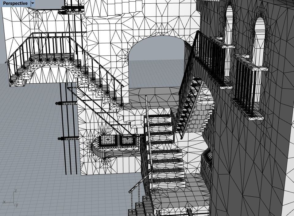 M C Escher Relativity 3D model_9