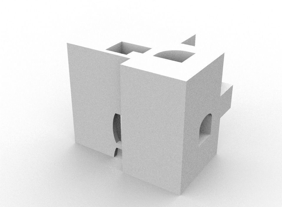 M C Escher Relativity 3D model_6