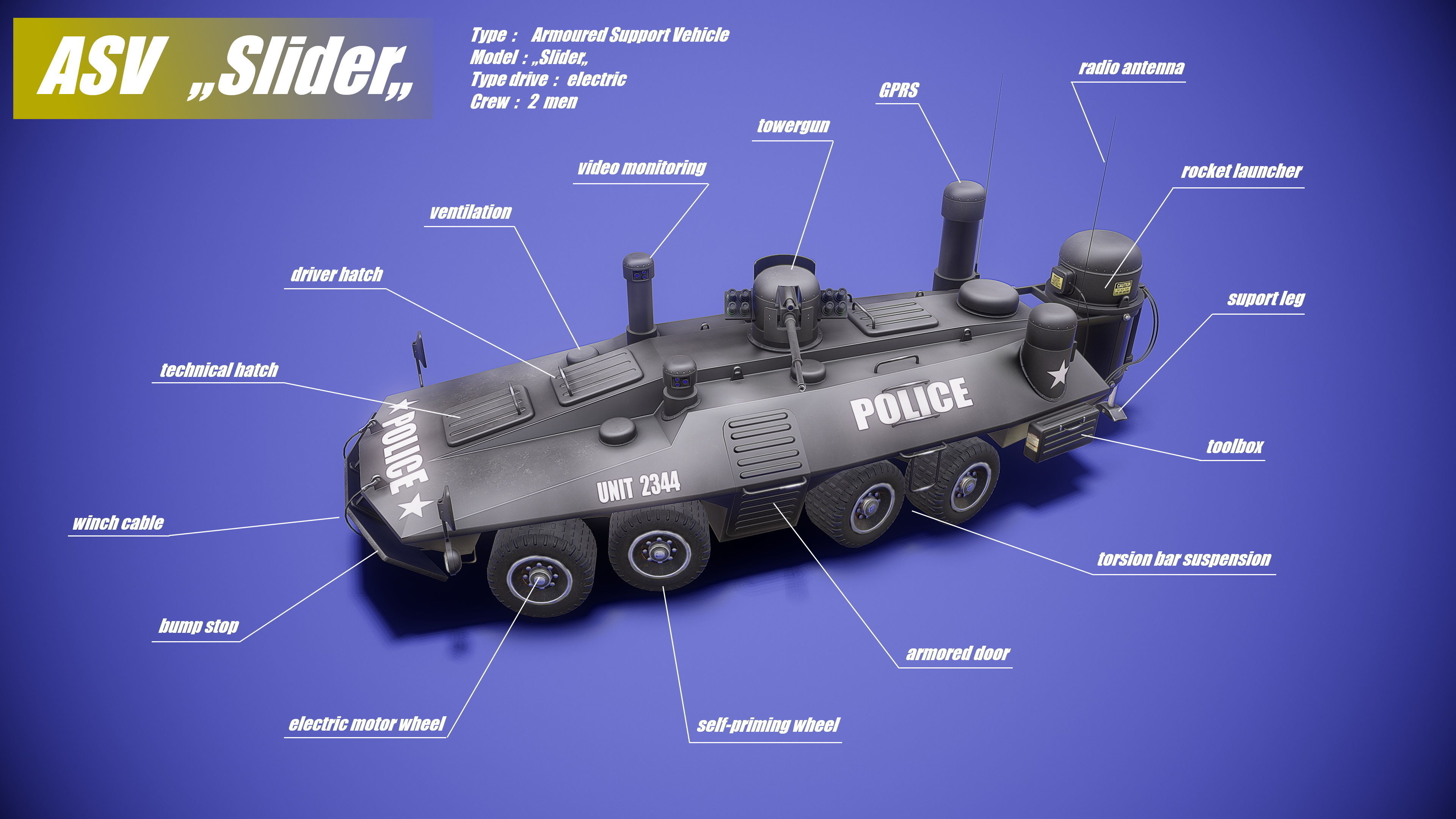 SWAT APC 3D model_23