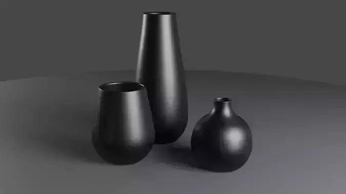 Set Of Three Vases