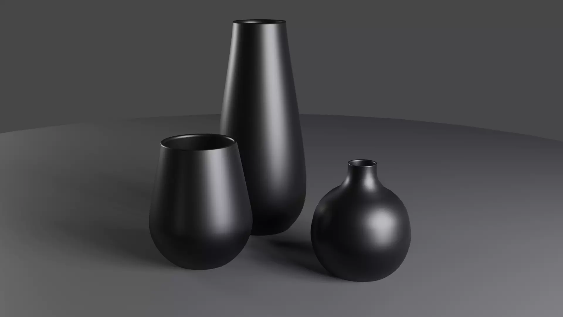 Set Of Three Vases 3D model