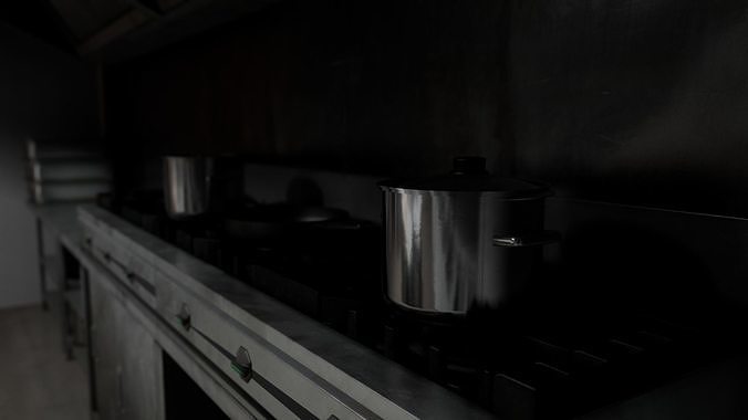 Restaurant Kitchen Asset Pack - 58 Game-Ready Assets Low-poly 3D model 3