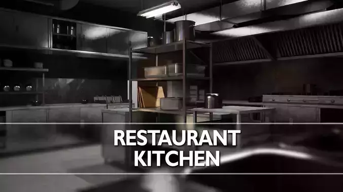 Restaurant Kitchen Asset Pack - 58 Game-Ready Assets Low-poly 3D model