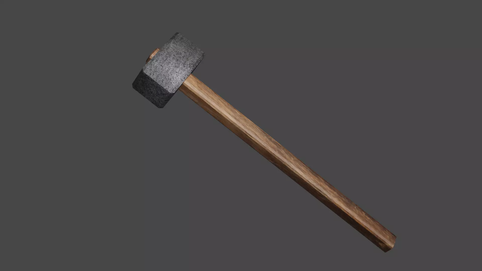 Simple Hammer Low-poly 3D model_0