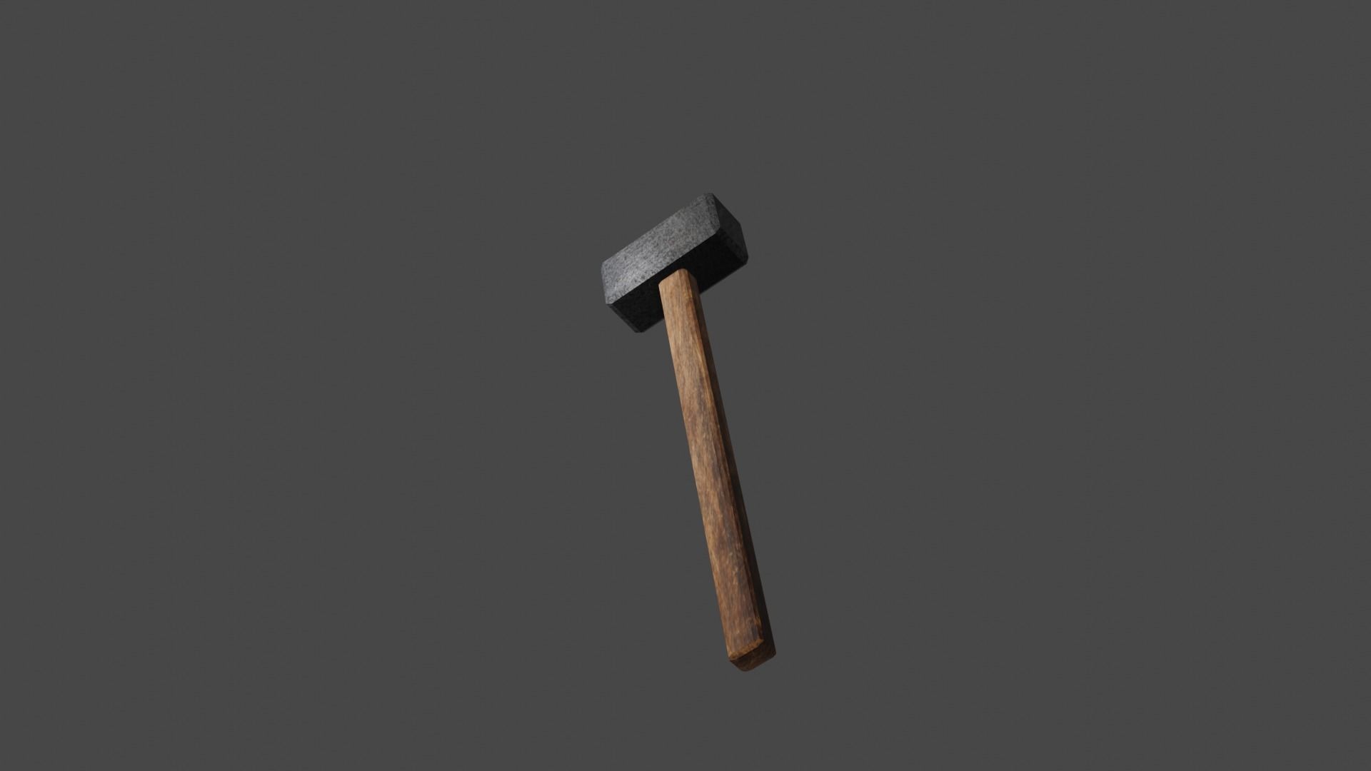 Simple Hammer Low-poly 3D model_1