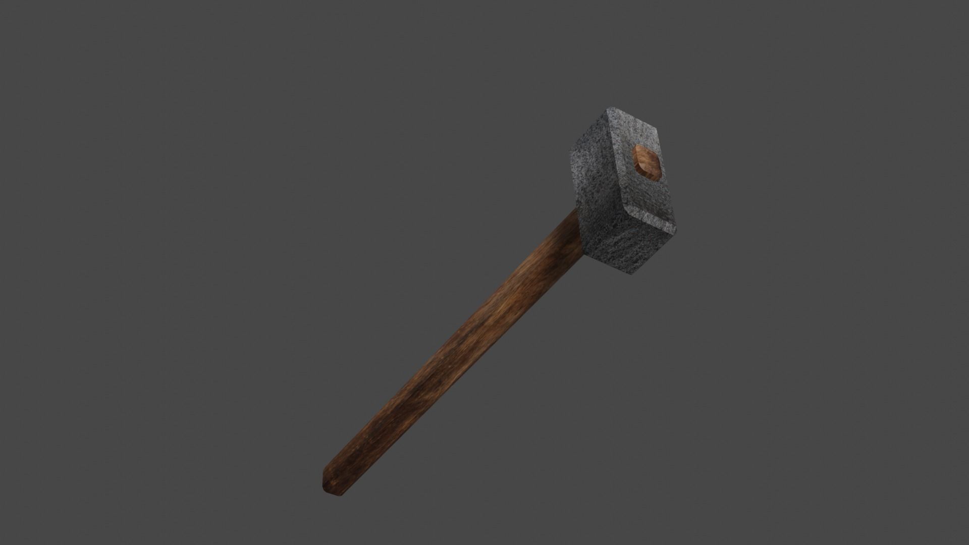 Simple Hammer Low-poly 3D model_3