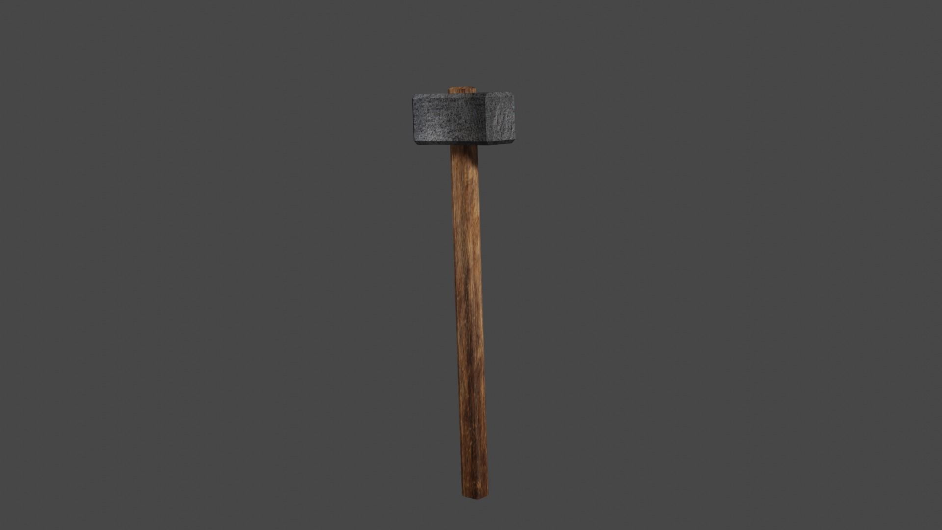 Simple Hammer Low-poly 3D model_5