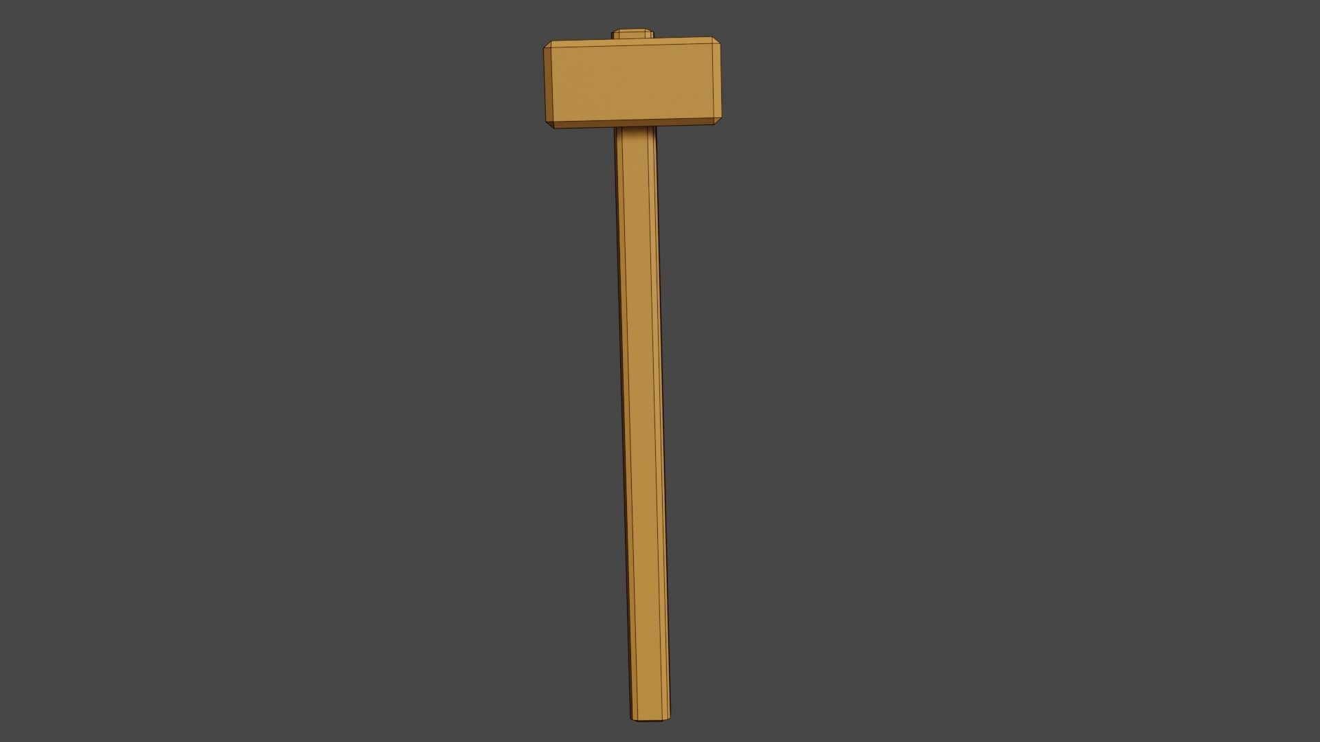 Simple Hammer Low-poly 3D model_6
