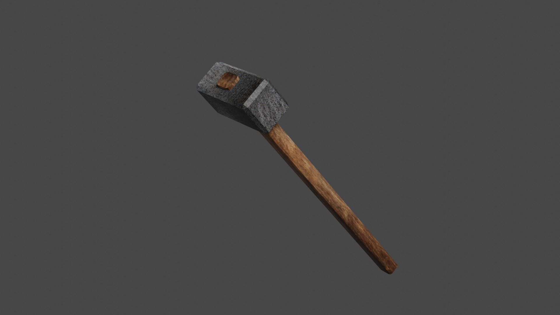 Simple Hammer Low-poly 3D model_4