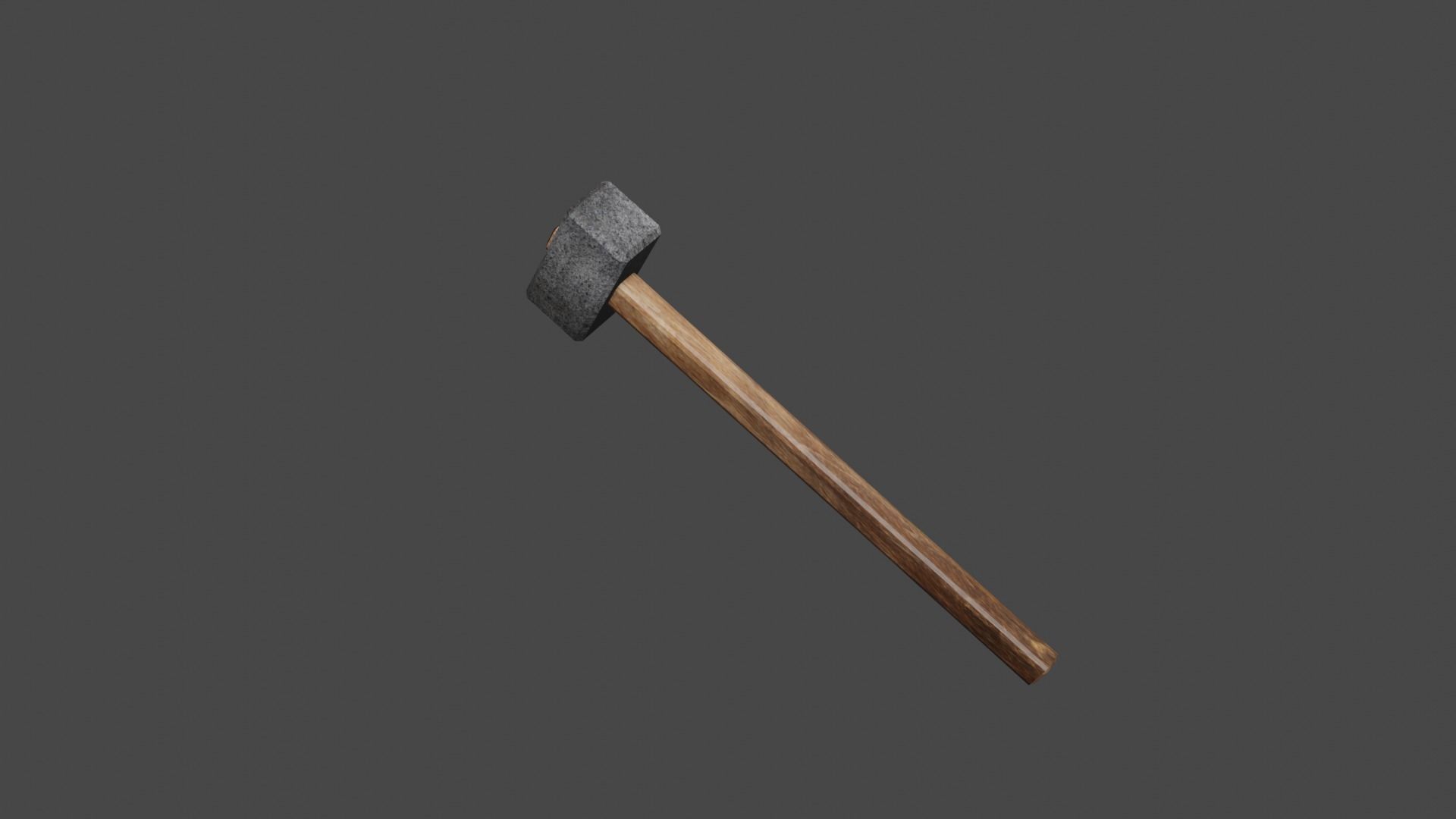 Simple Hammer Low-poly 3D model_2