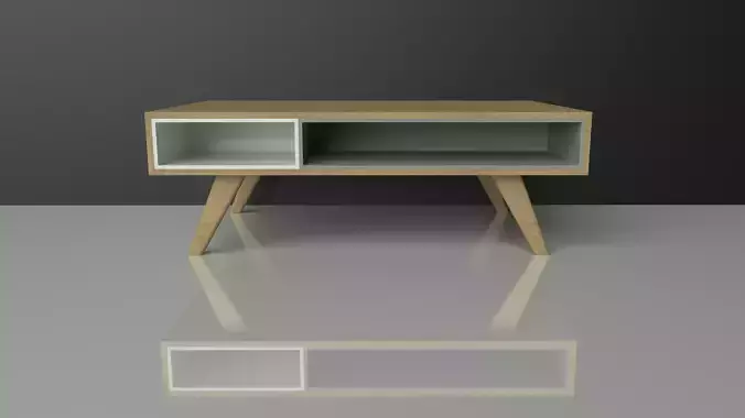 Coffee table - wood - colorful - furniture set - Artrzcinski