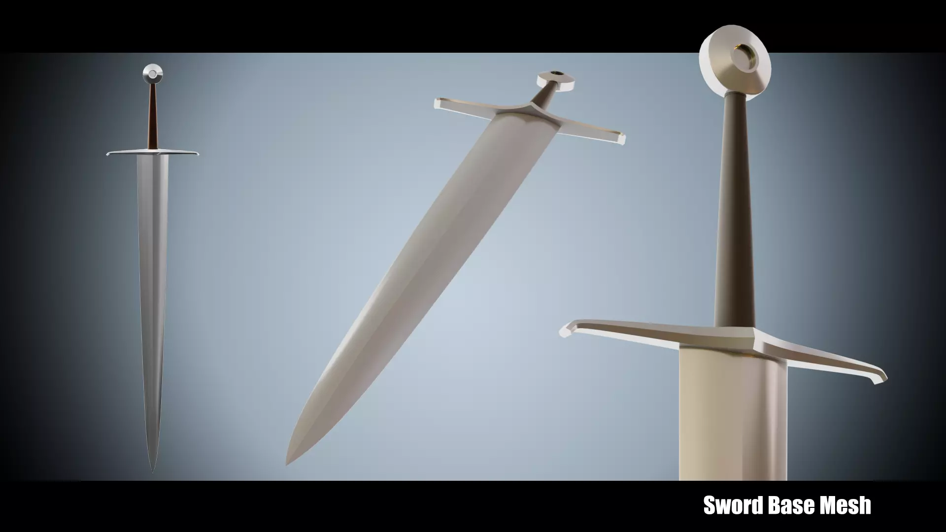 Sword Base Mesh 01 Harriet Dean Sword Low-poly 3D model