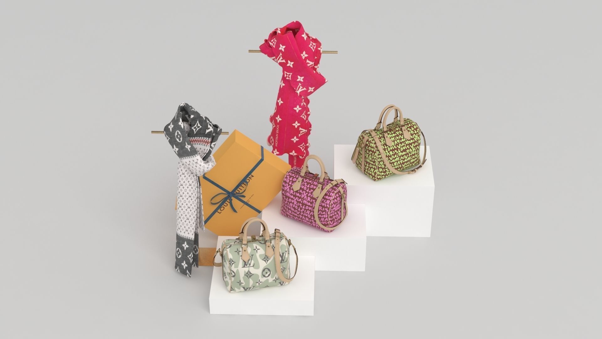 LOUIS VUITTON BAGS 008 3D model_2