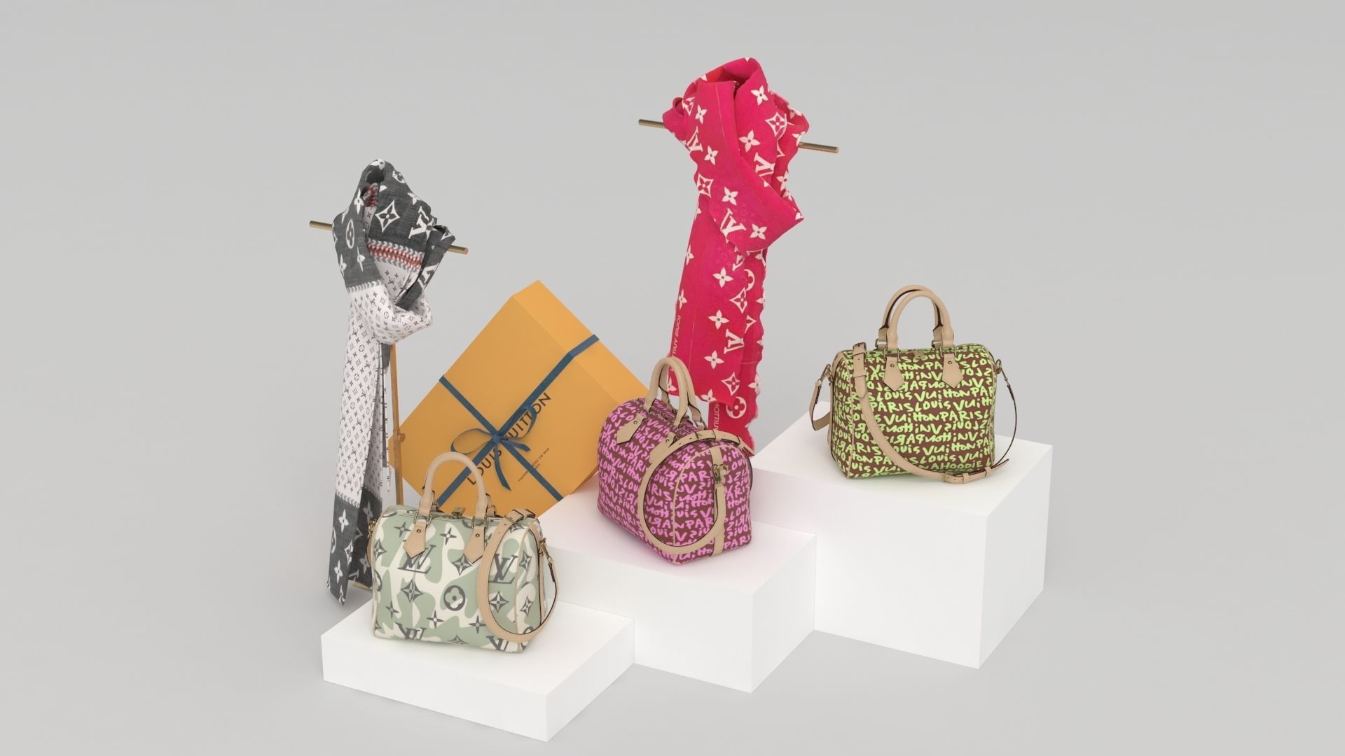 LOUIS VUITTON BAGS 008 3D model_4