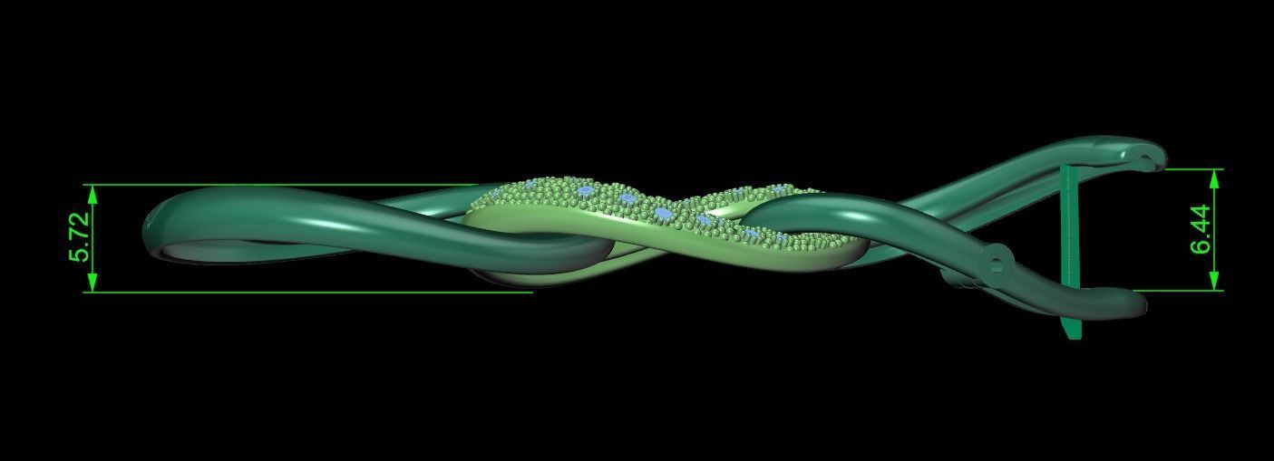 earrings with stones 3D print model_26