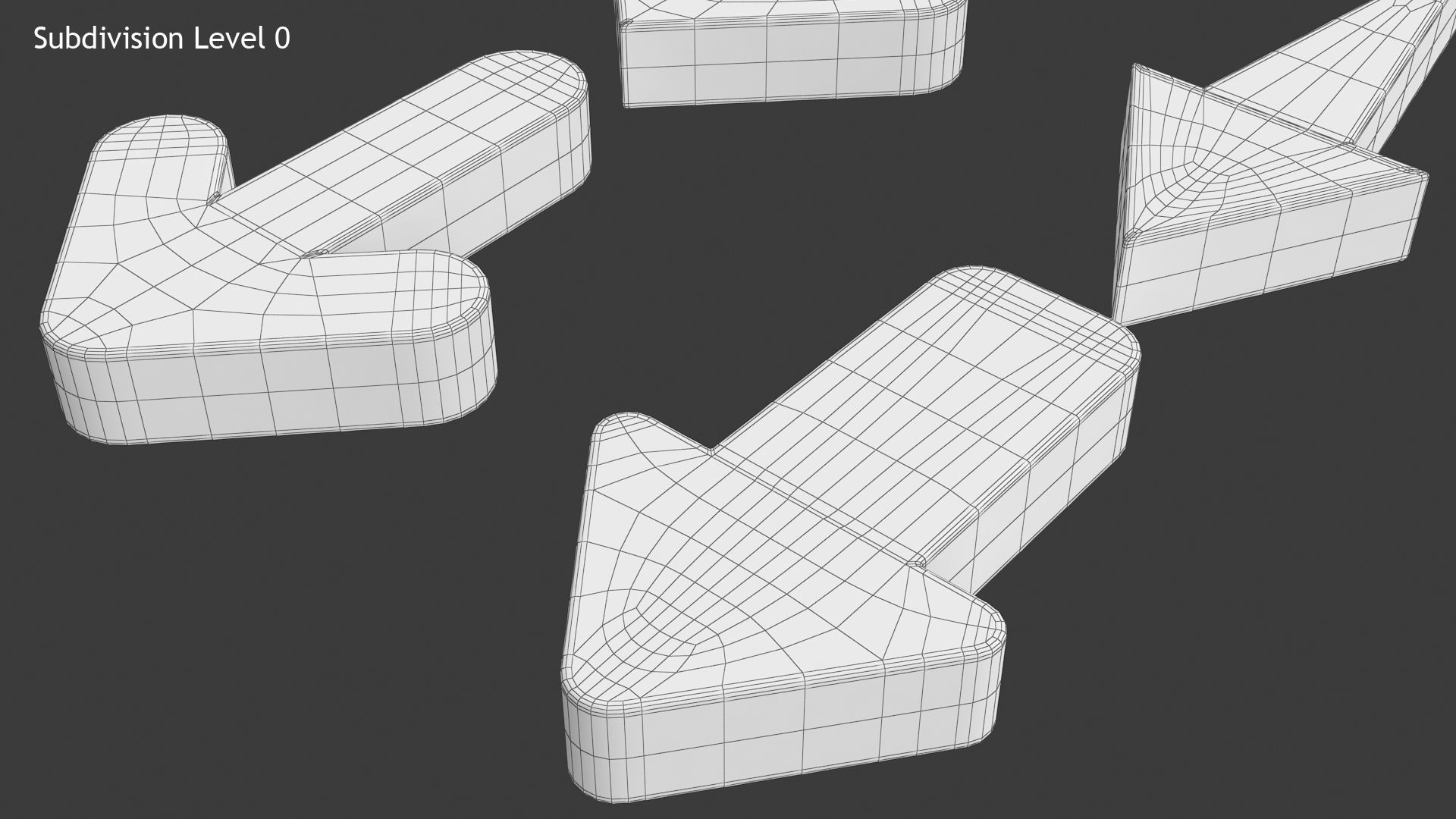 Arrow Set two arrows Low-poly 3D model_13