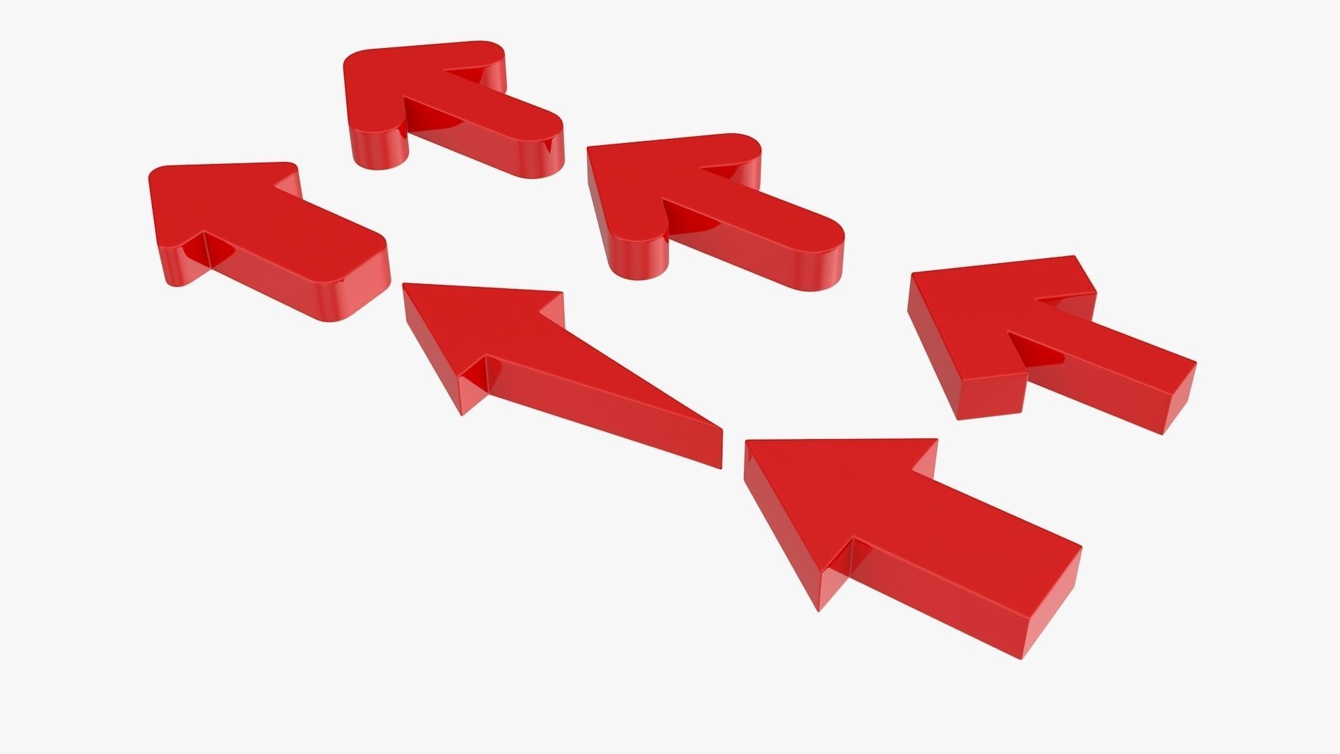 Arrow Set two arrows Low-poly 3D model_5