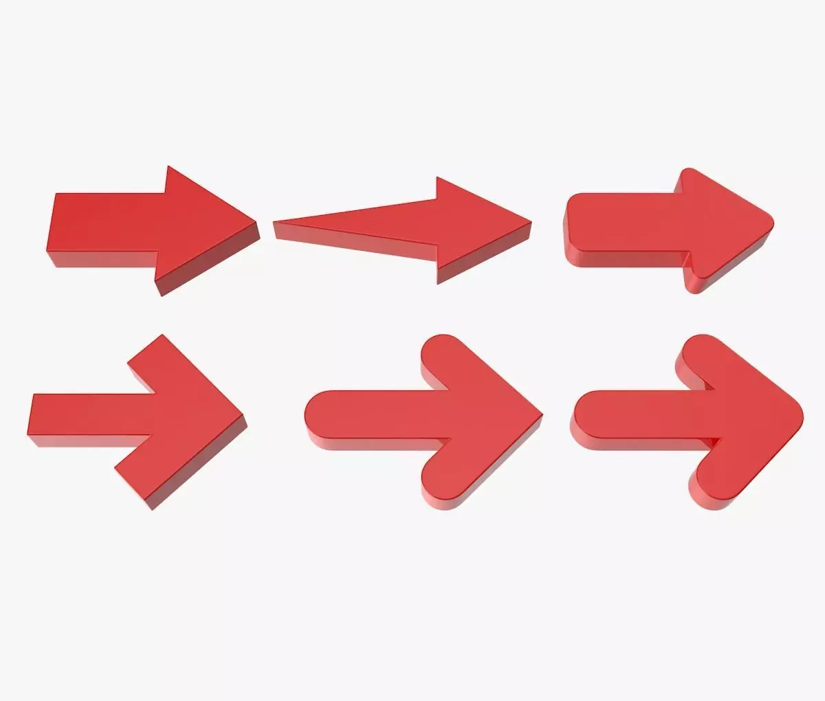 Arrow Set two arrows Low-poly 3D model_0