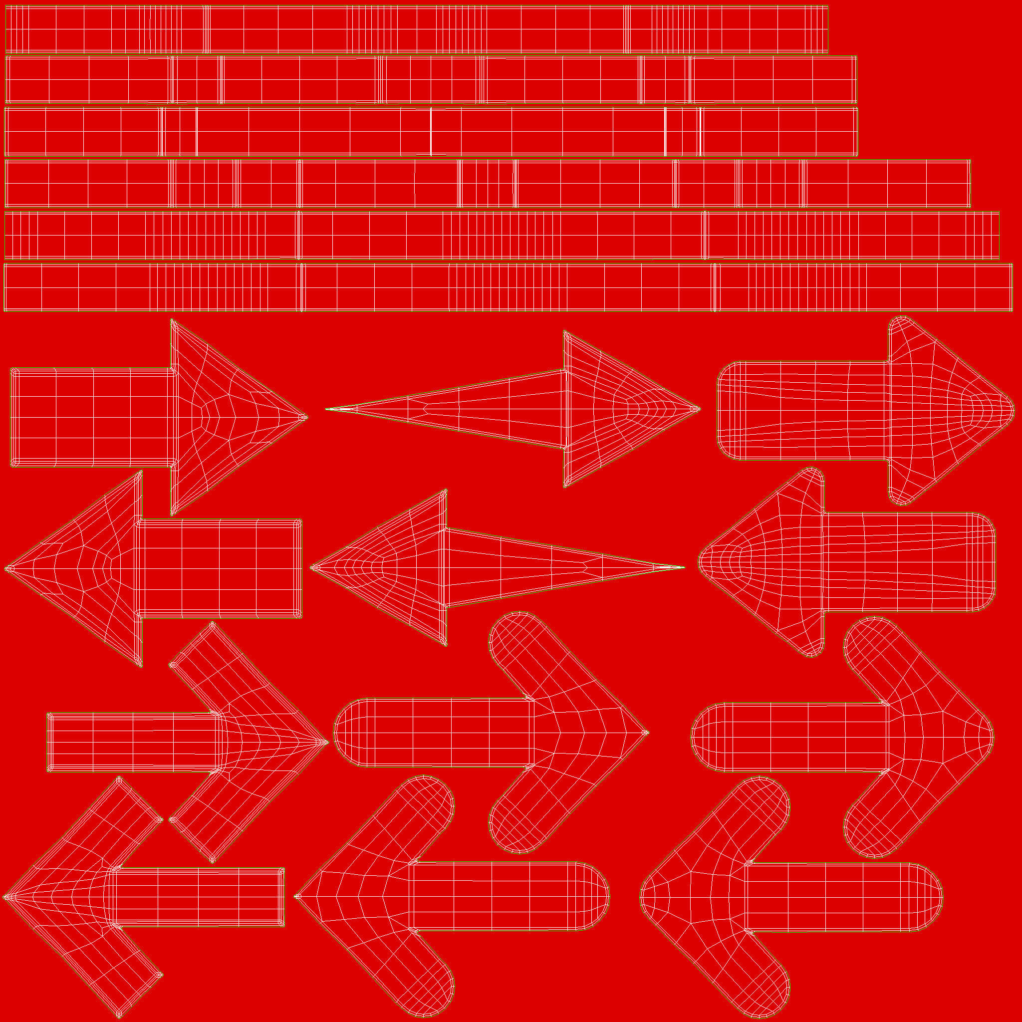 Arrow Set two arrows Low-poly 3D model_15