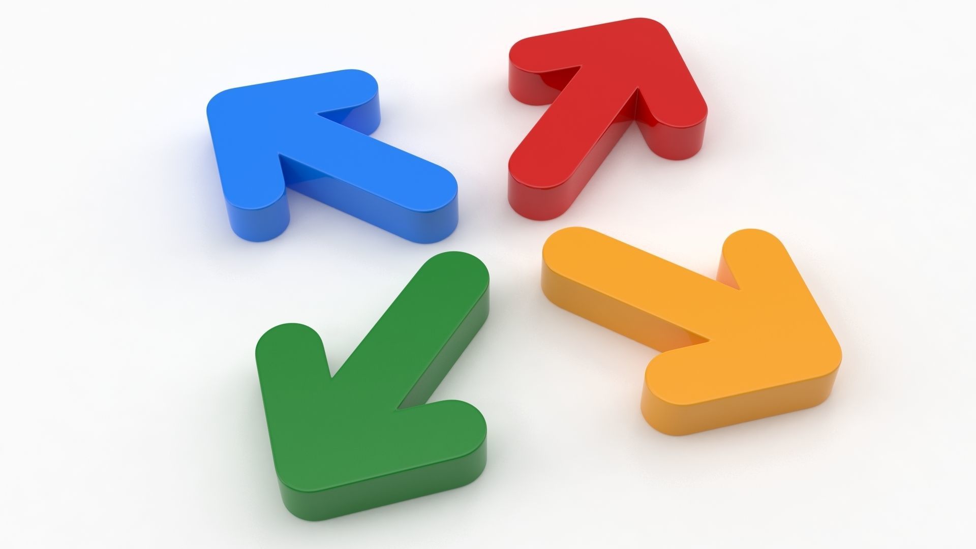 Arrow Set two arrows Low-poly 3D model_8