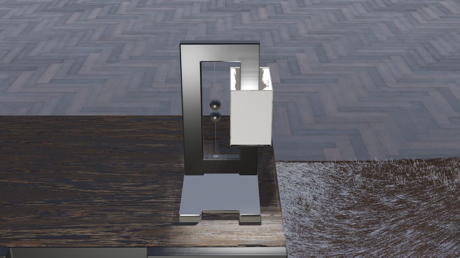 Modern Nightstand lamp bedstand lamp Low-poly 3D model_1