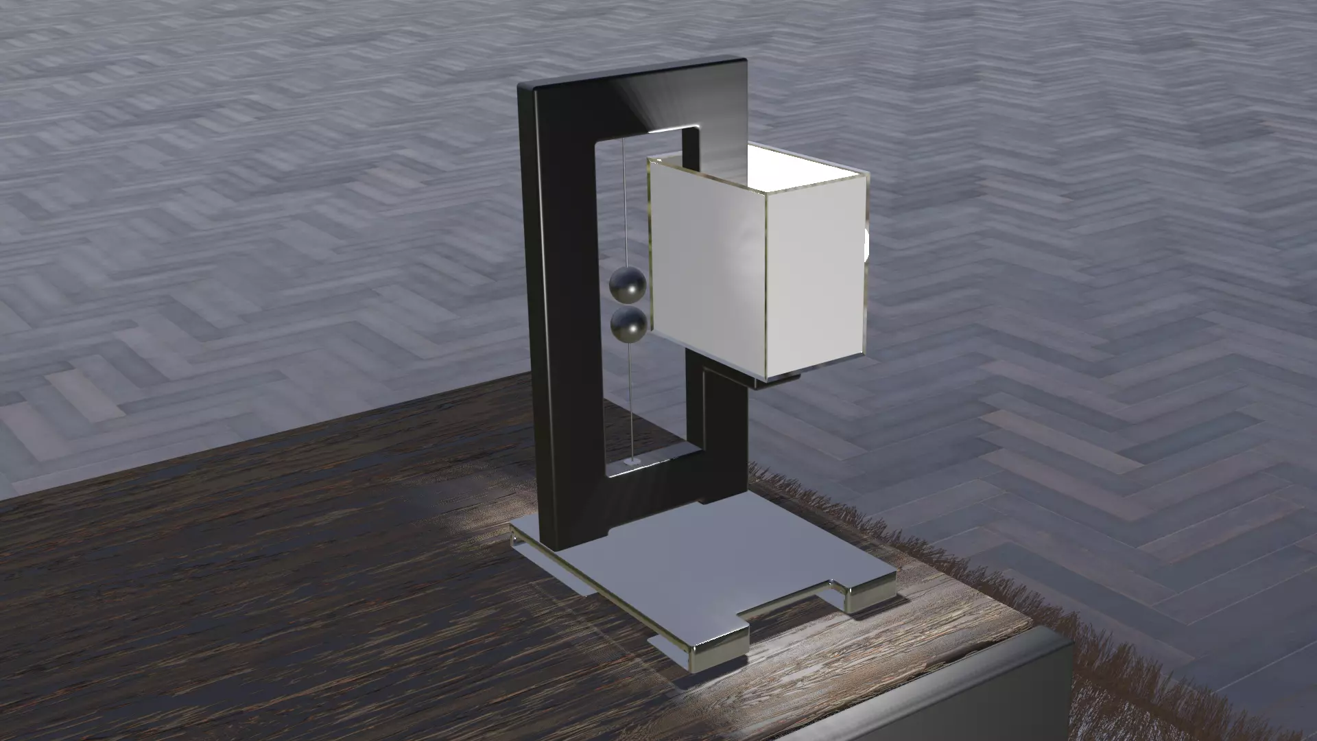 Modern Nightstand lamp bedstand lamp Low-poly 3D model_0