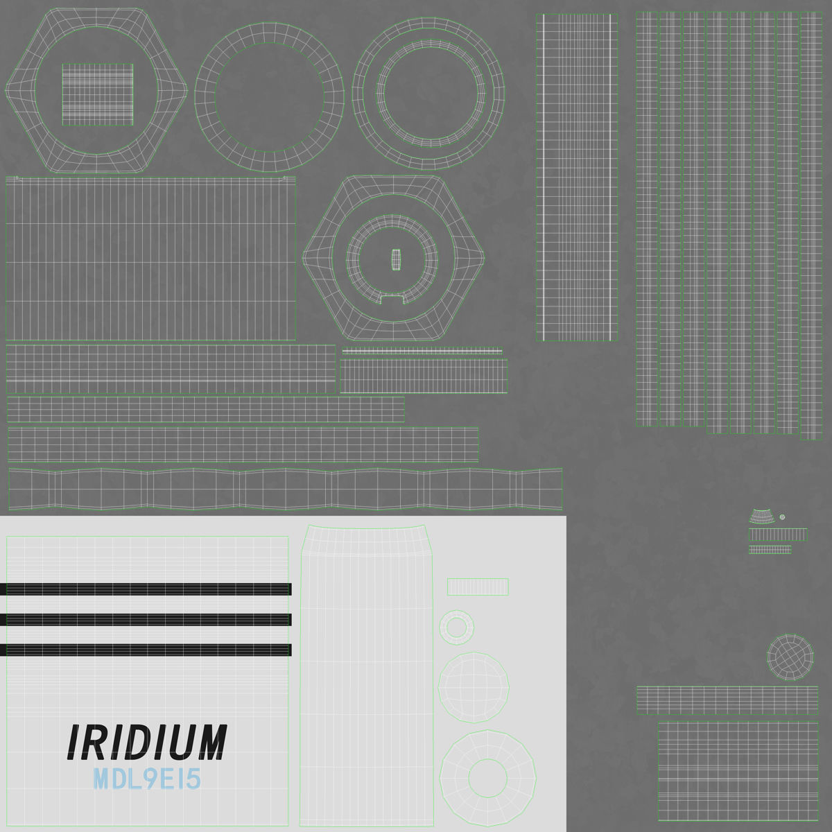 Spark Plug Low-poly 3D model_15