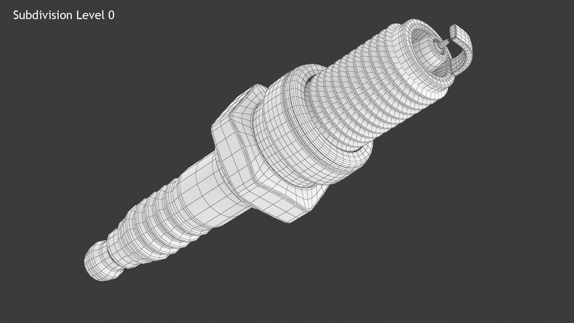 Spark Plug Low-poly 3D model_13
