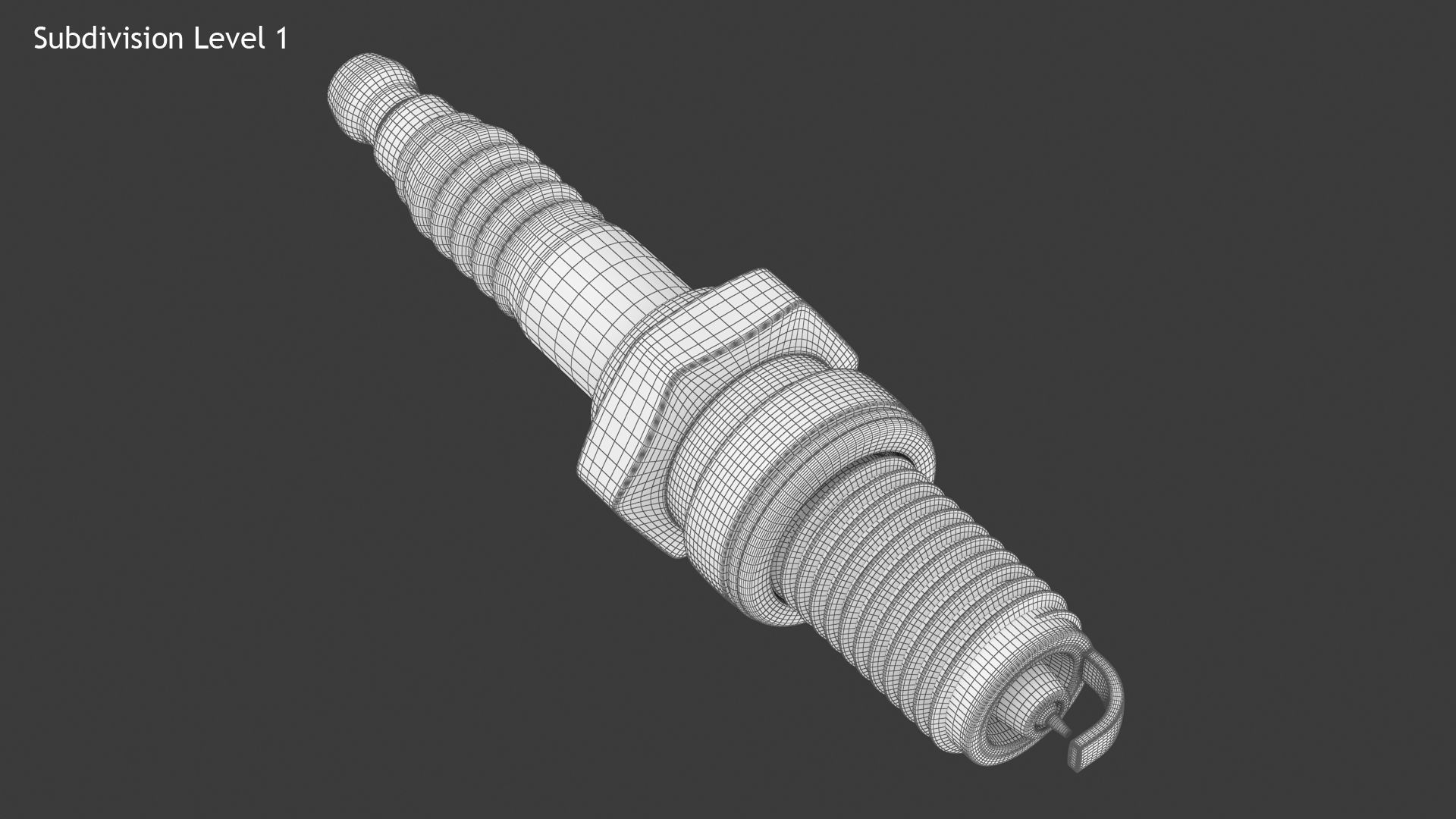 Spark Plug Low-poly 3D model_10