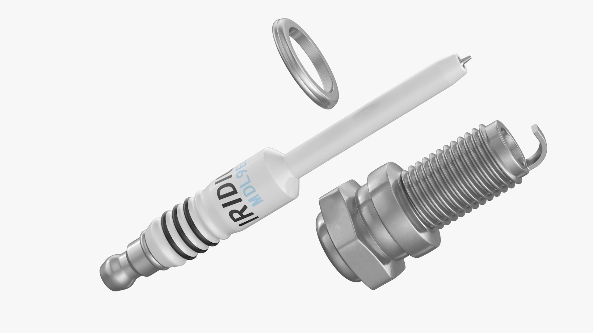 Spark Plug Low-poly 3D model_7