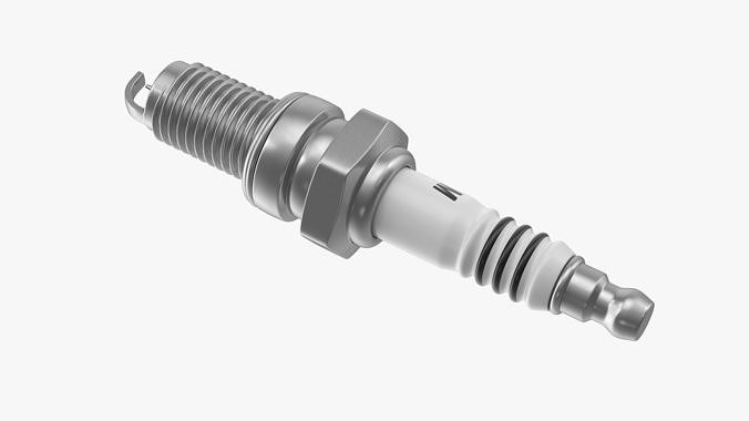 Spark Plug Low-poly 3D model 5