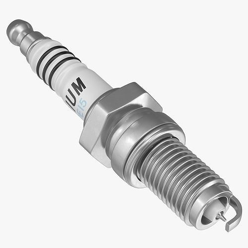 Spark Plug Low-poly 3D model 2