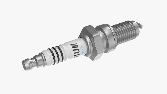Spark Plug Low-poly 3D model 4