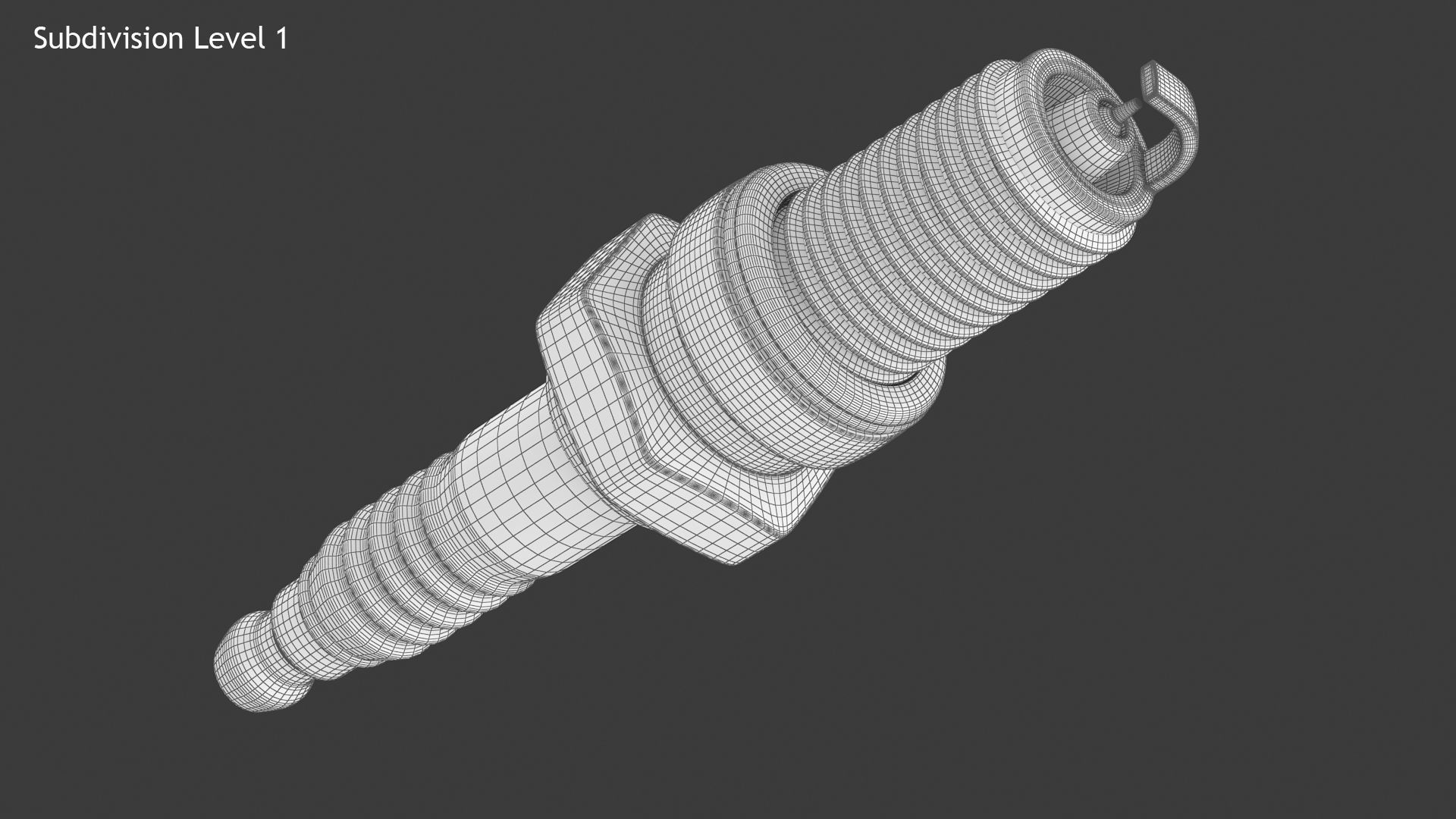 Spark Plug Low-poly 3D model_14