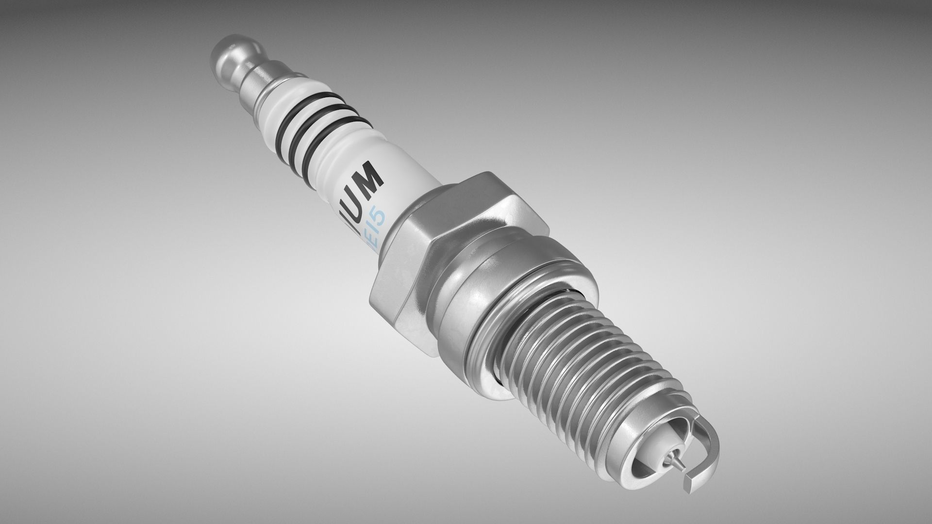 Spark Plug Low-poly 3D model_2