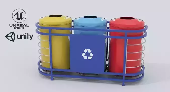 Recycle Bins PBR model